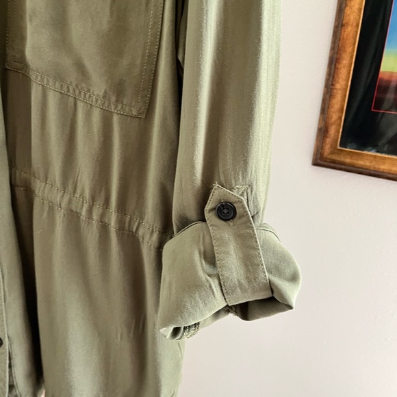 Sonoma khaki green soft rayon jacket with drawstring waist. Size XL. - Picture 7 of 8